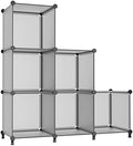 AWTATOS Cube Storage Organizer, Closet Organizers, 6 Cube Shelf, Grey
