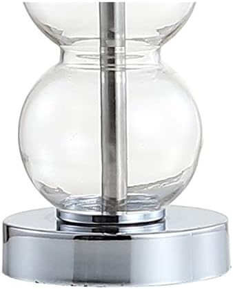 JONATHAN Y February 21" Stacked Sphere Table Lamp, Clear/Chrome