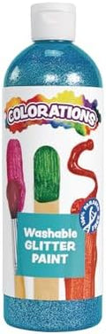Colorations Paraben-Free Washable Glitter Paint for Kids, Turquoise