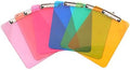 Amazon Basics Colorful, Sturdy, Lightweight Plastic Clipboards, Letter Size, Assorted Colors, Pack of 6