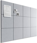 Bumusty 48"x 36" Large Felt Bulletin Board Tiles, Soft Gray