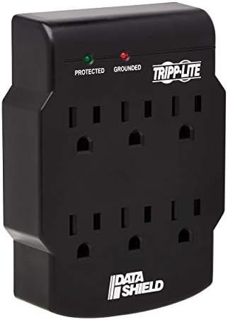 Tripp Lite 6 Outlet Surge Protector Power Strip, Direct Plug in, Black, Lifetime Limited Warranty & $10,000 Insurance (SK6-0B)