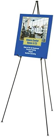 Quartet Easel Stand 63" High Adjustable Telescoping Tripod Display for Office School and Home, Lightweight, Black (29E)