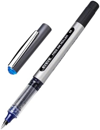 EYEYE Blue Rollerball Pen Pack of 8, 0.5mm Extra Fine Point Roller Ball Pen | Back to School Essential, Quick Drying, Liquid Ink Pens Fine Point Smooth Writing Pen for Journaling, Office Supplies