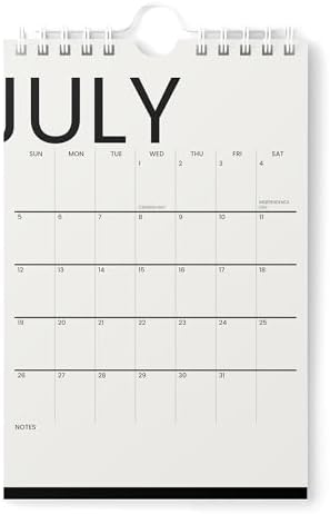Karto Small Wall Calendar 2026-2027 6x9 in - Big Text