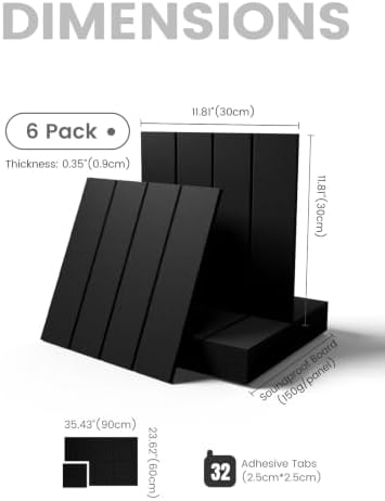 Fluxynara Felt Bulletin Board & Cork Board Alternative, Black