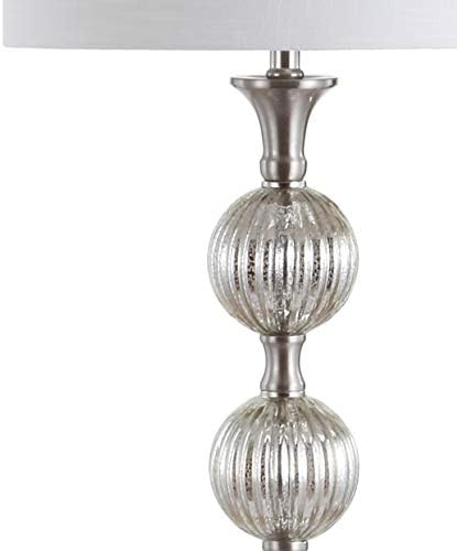 JONATHAN Y Oslo Floor Lamp 60.5" Glass Metal LED, Mercury Silver