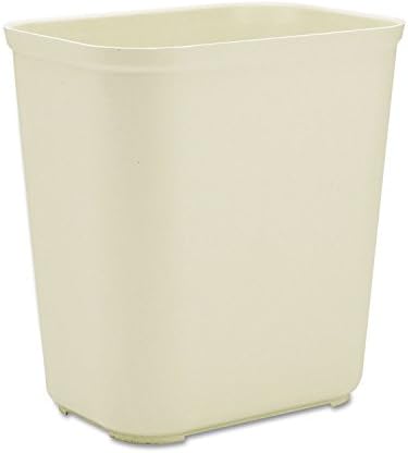 Rubbermaid Commercial Products Fire Resistant Wastebasket 7GAL/28 QT Beige for Hospitals/Schools/Hotels/Offices