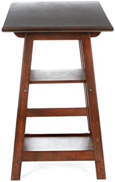 SEI Furniture Langston Spacious A Frame 2 Fixed Shelves Desk, Espresso (Model: HO9246)
