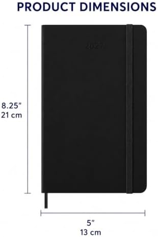 Moleskine 2027 12-Month Weekly Planner, Large, Black, Softcover