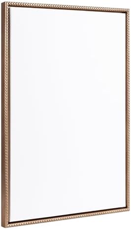 Kate and Laurel Sylvie Beaded Blank Vintage Framed Canvas Wall Art, 23x33 Gold, Modern Empty Canvas for Paint-Your-Own Art, Premium Canvas Already Framed