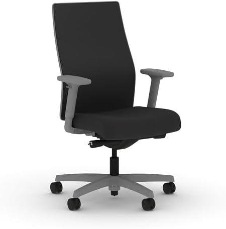 HON Ignition 2.0 Ergonomic Office Chair, Lumbar Support, Office Desk, Black