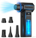 Compressed Air Duster - 110000 RPM Handheld Air Blower, Cordless Keyboard Cleaner with 4-Speed Settings & 5 Versatile Nozzles for Keyboards, Computers, Electronics and Home Cleaning