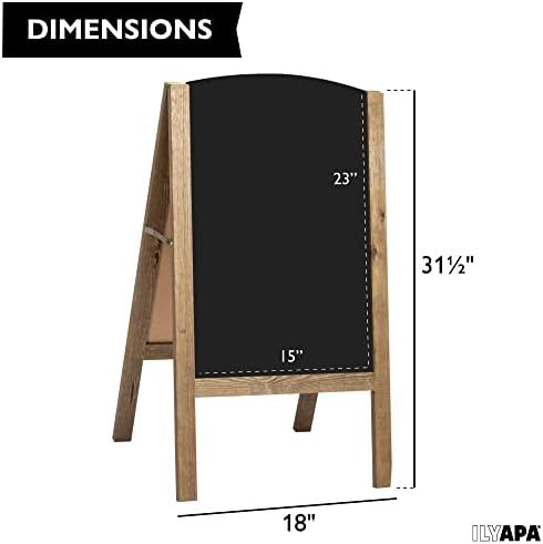 Ilyapa A Frame Chalk Board Easel Sign 18x31.5 in - Sandwich Signs Outdoor