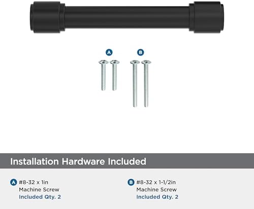Amerock 3-3/4" Faircrest Matte Black Drawer Pull