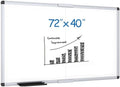 VIZ-PRO Large Magnetic Dry Erase Whiteboard, 72 x 40 Inches, Foldable