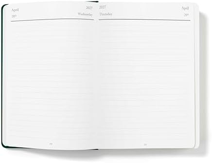 Wykeham's Executive 2026-27 Daily Journal Planner – Customization Available – Mid-Year Academic Diary – July 2026 to June 2027 (Personalized Racing Green, 8.5"×5.5")