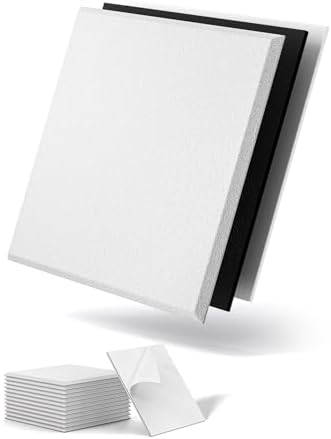 12 Pack Sound Proof Foam Panels for Walls Soundproofing Studio - Noise Reducing Soundproof MLV Barrier with Sound Dampening & Proofing, Noise Deadening Blocking & Cancelling Reduction