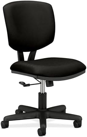 HON Volt Ergonomic Office Chair, Armless, Office Desk Computer Chair, Black