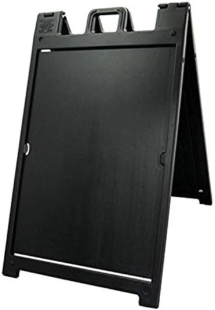 Black 2-Pack of Plasticade Signicade Deluxe A-Frame Sidewalk Curb Sign Portable Folding Double-Sided Display with Quick-Change System