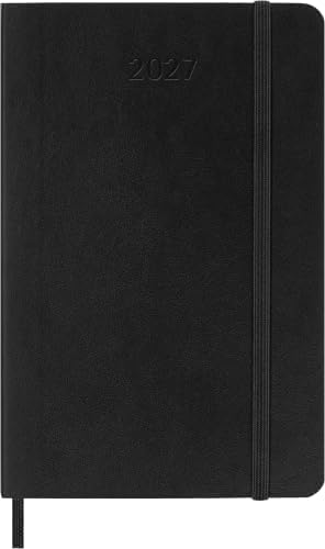 Moleskine 2027 12-Month Weekly Planner, Pocket, Black, Softcover