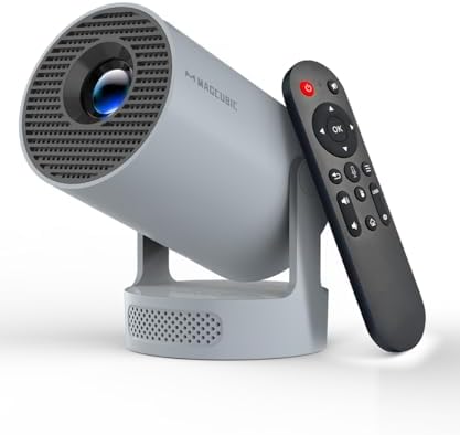 Mini Portable Projector with WiFi 6 Bluetooth 5.4, 4K Support Built in Apps