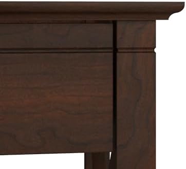 Bush Home Key West 60W Modern Farmhouse L Shaped Desk in Bing Cherry, 60-Inch Corner Computer Table for Home Office Workspace