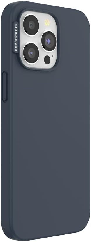 PopSockets iPhone 15 Pro Max Phone Case with MagSafe, Wireless Charging Compatible, Navy Blue - Navy