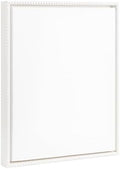 Kate and Laurel Sylvie Blank Framed Canvas Wall Art, 16x20 White Beaded, Modern Empty Canvas for Paint-Your-Own Art, Ready to Paint Premium Canvas Already Framed