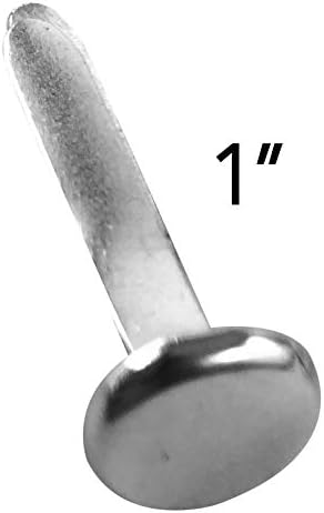 Clipco Paper Fasteners Large 1-Inch Silver Nickel Plated (100-Pack)