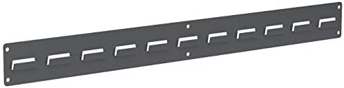 Akro-Mils 30632 Heavy Duty Wall Mount Garage Storage Steel Louvered Rail | Wall Storage Bin Hanging Organizer System for AkroBins, 32-Inch W x 3-Inch H, 2-Pack, Grey