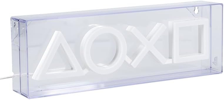Paladone Playstation LED Neon Light - Free Standing or Wall Mountable - Game Room Accessories & Decor for Gamers