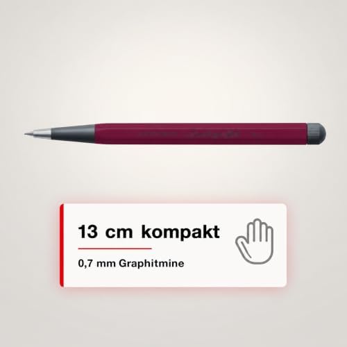 LEUCHTTURM1917 - Drehgriffel Mechanical Pencil - Refillable Writing Stylus with 0.7 mm HB Graphite Lead (Port Red)