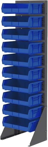Akro-Mils 30255 AkroBins Plastic Storage Bins, 11"x16"x5", Blue, 6-Pack