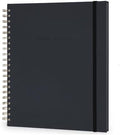 AuroPlanner Undated Daily Planner To Do List Hourly Schedule 2028 2027 2026 Calendar & Holiday Habit Tracker 180 Pages Letter Size 8.5" x 11" Sheets Hardcover Spiral Bound Notebook (Black)