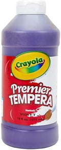 Crayola Premier Tempera Paint For Kids - Violet (16oz), Kids Classroom Supplies, Great For Arts & Crafts, Non Toxic, Easy Squeeze Bottle