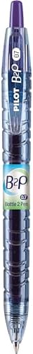 PILOT B2P Bottle to Pen Ball Point Pen, Medium 1.0mm, Purple Ink, Box of 12
