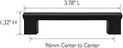 Design House Porter Cabinet Pull, 96mm, Matte Black