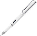 LAMY safari white - Fountain Pen with ergonomic grip & polished steel nib in size EF - ideal for any Writing & Calligraphy - including LAMY T 10 blue cartridge - Right-Handed