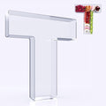 11" Acrylic Letter Charcuterie Box, Reusable Fillable Alphabet Number Shaped Form Tray for Birthday Anniversaries, Party Decorative Serving Plates Display Candy Cake (T)