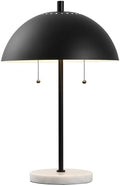 JONATHAN Y Ella 2-Light Table Lamp 20.7" Metal Marble, Black/White