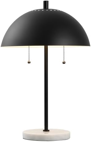 JONATHAN Y Ella 2-Light Table Lamp 20.7" Metal Marble, Black/White