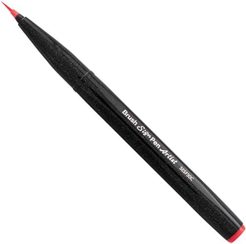 Pentel Arts Sign Pen Micro Brush, Assorted Ink, (F/N/P/S/V/Y) 6-pk (SESF30BP6M1)