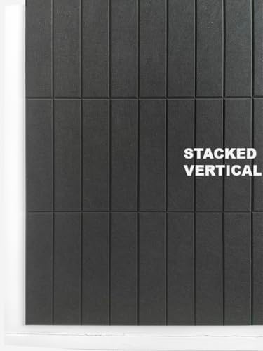 Felt Bulletin Board Tiles | Modern Cork Board Alternative | Large Cork Boards for Walls | Aesthetic Felt Wall Panels for Office & Home Decor | Pinboard & Photo Board (24-Pack) | Black