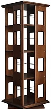 Storage Shelves 360° Rotating Bookshelf Floor-Standing Bookshelf Large-Capacity Living Room Display Rack Bookcase Study Storage Bookshelf Office Organization,A,A