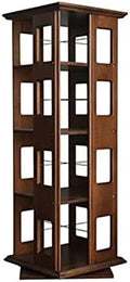 Storage Shelves 360° Rotating Bookshelf Floor-Standing Bookshelf Large-Capacity Living Room Display Rack Bookcase Study Storage Bookshelf Office Organization,A,A