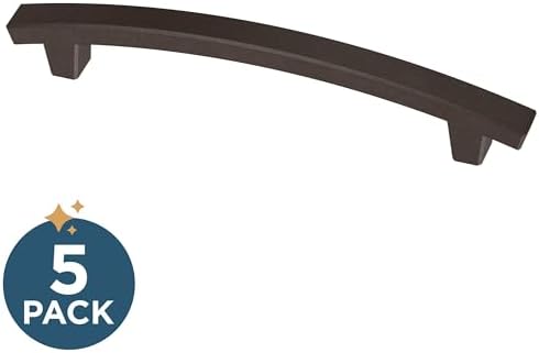 Franklin Brass (5-Pack) – Deep Bronze Cabinet Handles, 5-1/16 Inch Hole Center, Pulls for Drawers, Kitchen Cabinet Door, Dressers | Pierce