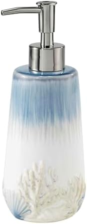 Avanti Linens - Accessory Set, Resin Tumbler, Toothbrush Holder, Soap Dish & Lotion Pump, Durable Bath Decor (Abstract Coastal Collection)