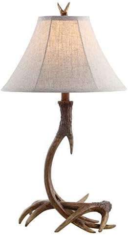 JONATHAN Y Antler Table Lamp Rustic Farmhouse Lodge 27.5" Resin, Brown