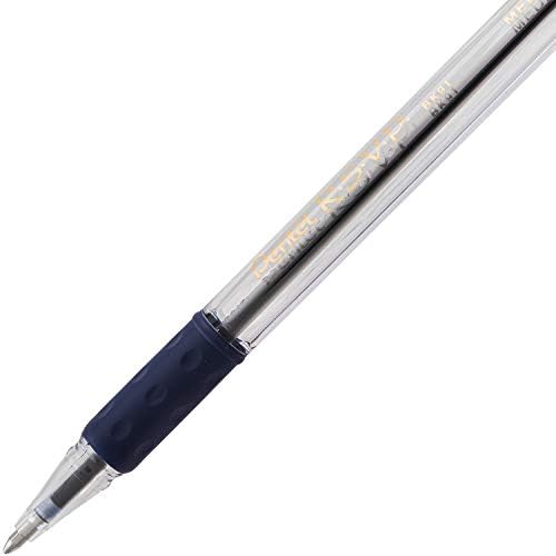Pentel RSVP Ballpoint Pen, (0.7mm) Fine Line, Blue Ink, 72pk Canister (BK90PC72C)